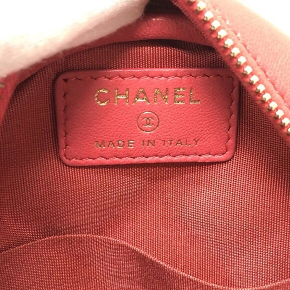 CHANEL CC Mark Matelasse mini round Chain Shoulder Bag Lambskin - Picture 8 of 12